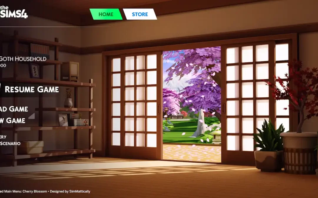 Refreshed Main Menu: Cherry Blossom